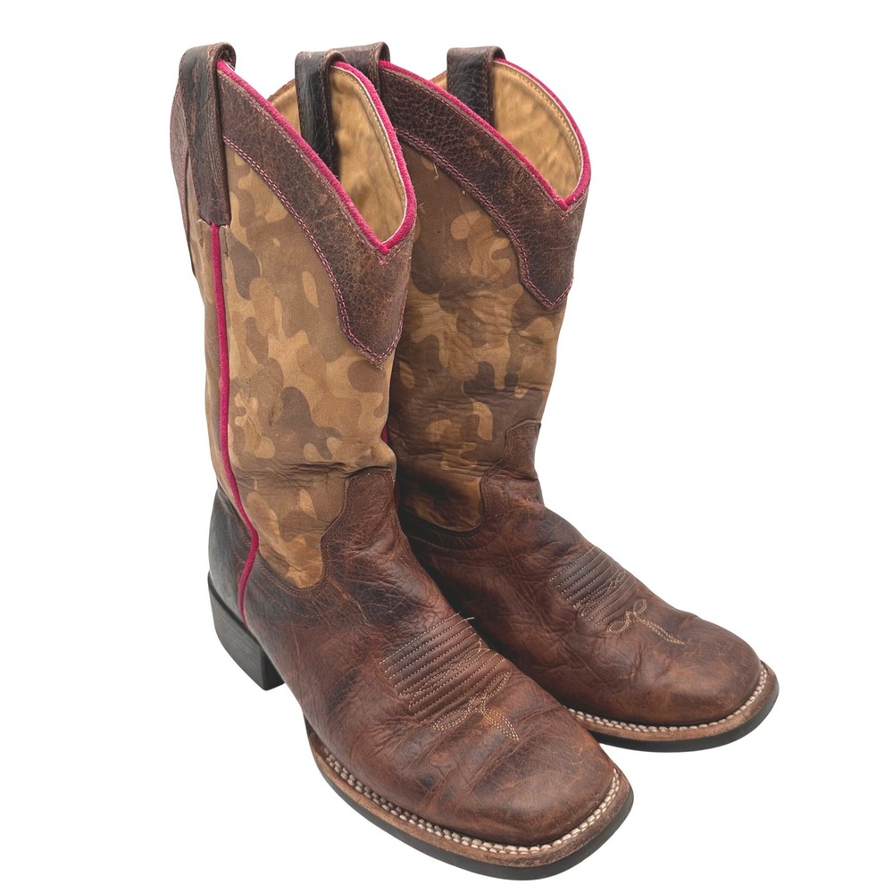 Rank 45 Women's Jane Xero Gravity Leather Camo Western Cowgirl Boots 6.5